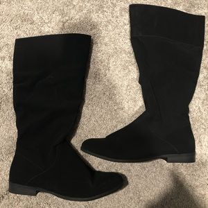 Black Faux Suede Boots
